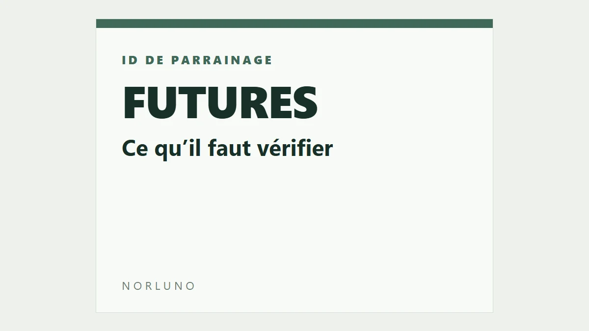 ID de parrainage Futures Binance : vérifications